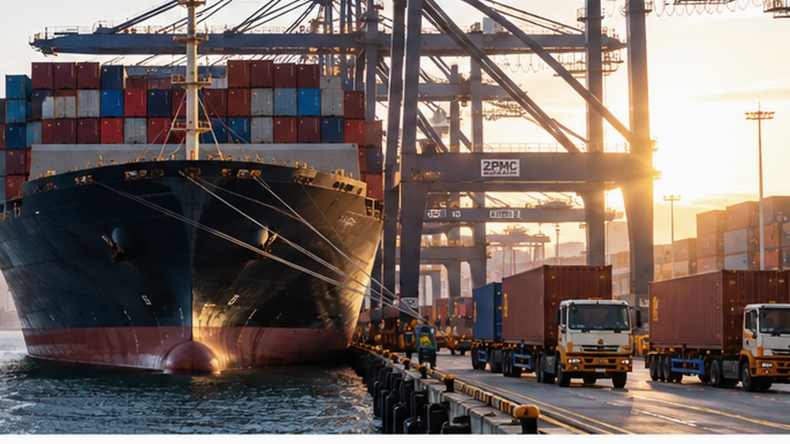 International freight terminal scene for bulky and non-standard cargo review